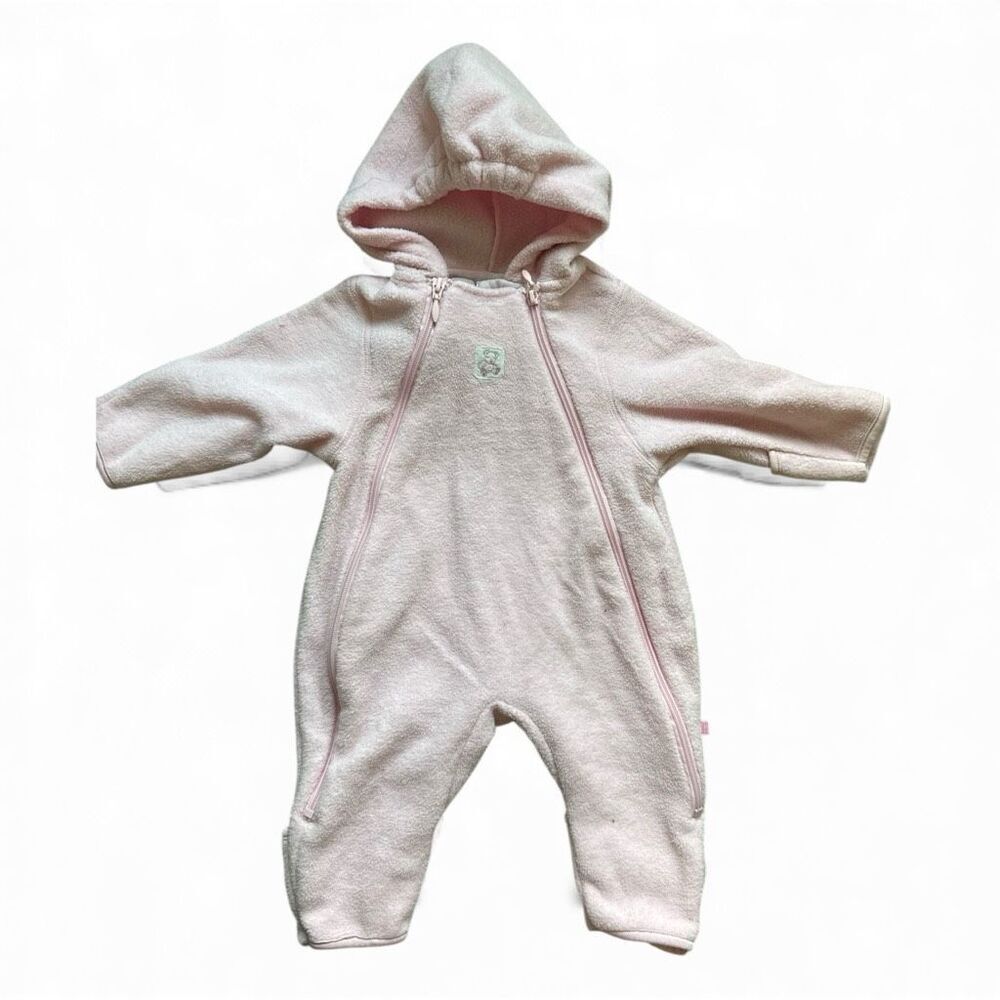 Baby Girls Ballet Pink Romper Jumper Coverall Winter Footie Snowsuit  3-6 mo